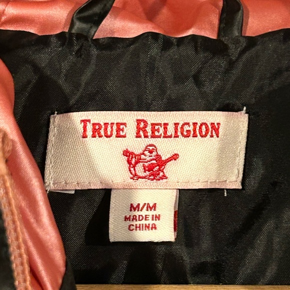 Girls True Religion puffer jacket size Medium - Picture 4 of 4